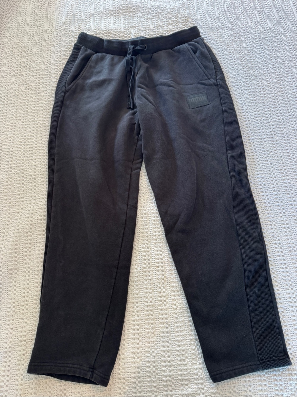 PUMA Men’s Large Black Sweatpants Jogger Track Pants